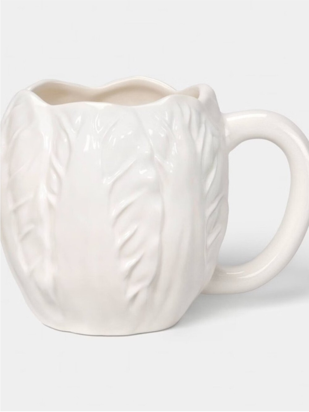 NWT, Threshold, 15 fl oz Stoneware Radicchio Mug White, SET OF 4